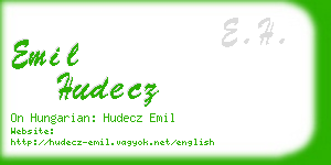 emil hudecz business card
